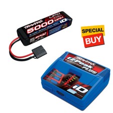Traxxas 5000mAh 7.4v 2-Cell 25C LiPo Battery w/ EZ-Peak Plus Fast Charger