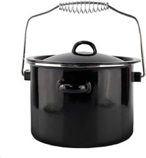 Michelino Campingtopf mit Henkel 3,5L Ø20cm Kochtopf Outdoor Emaile