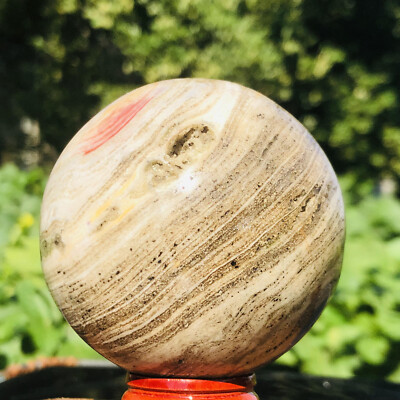 360g  Natural Ocean Jasper Jade Crystal Polished Sphere Ball Healing