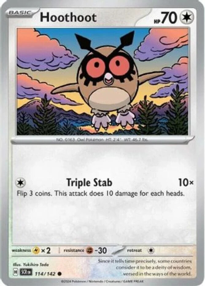 Hoothoot - 114/142 - Common - Near Mint