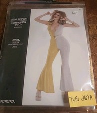 Disco Jumpsuit 70's Retro Suit Yourself Fancy Dress Up Halloween Adult Costume