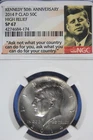 2014 P CLAD NGC SP67 HIGH RELIEF KENNEDY HALF DOLLAR #B50360