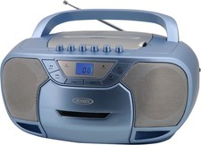 CD-590-BL CD-590 1-Watt Portable Stereo CD Cassette Player/Recorder W/ AM/FM