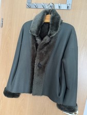 Echte Leder- Lammfell- Wende -Jacke, grün - ...