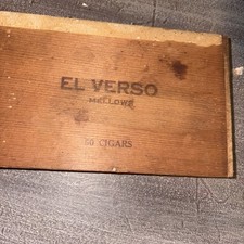 Vintage  EL VERSO cigar box .06 cents per cigar in good shape wooden