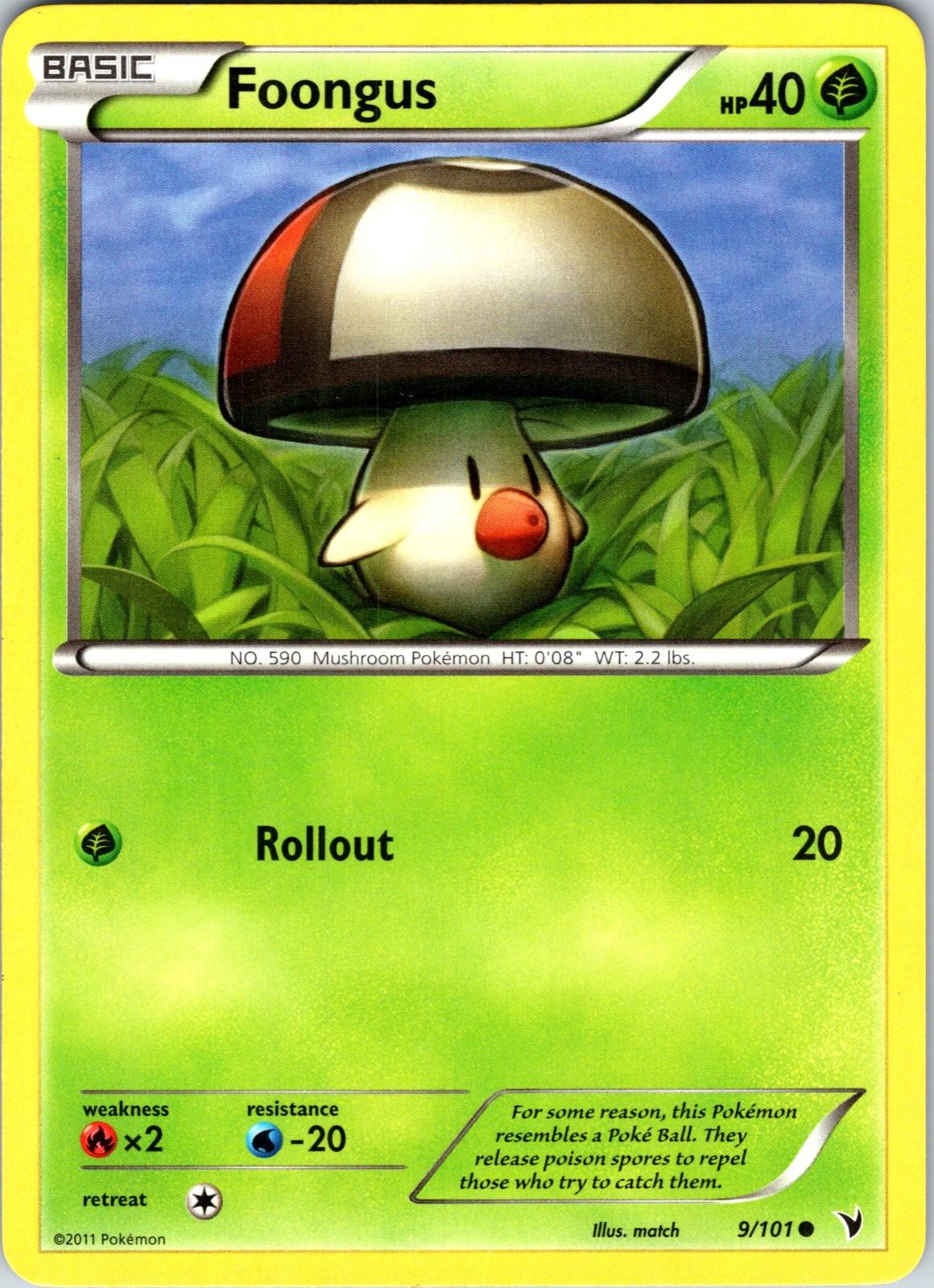 Foongus 9/101 Common Noble Victories Pokemon Lightly Played