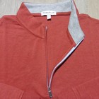 PETER MILLAR Mens L LARGE CROWN COMFORT 1/4 ZIP PULLOVER SPARROW RED SWEATER