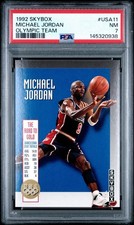 1992 SKYBOX MICHAEL JORDAN OLYMPIC TEAM INSERT CARD #USA11 *GRADED PSA NM 7!