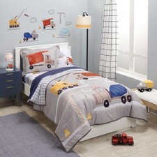 Bedtime Originals Construction Zone Twin Quilt  Pillow Sham Set