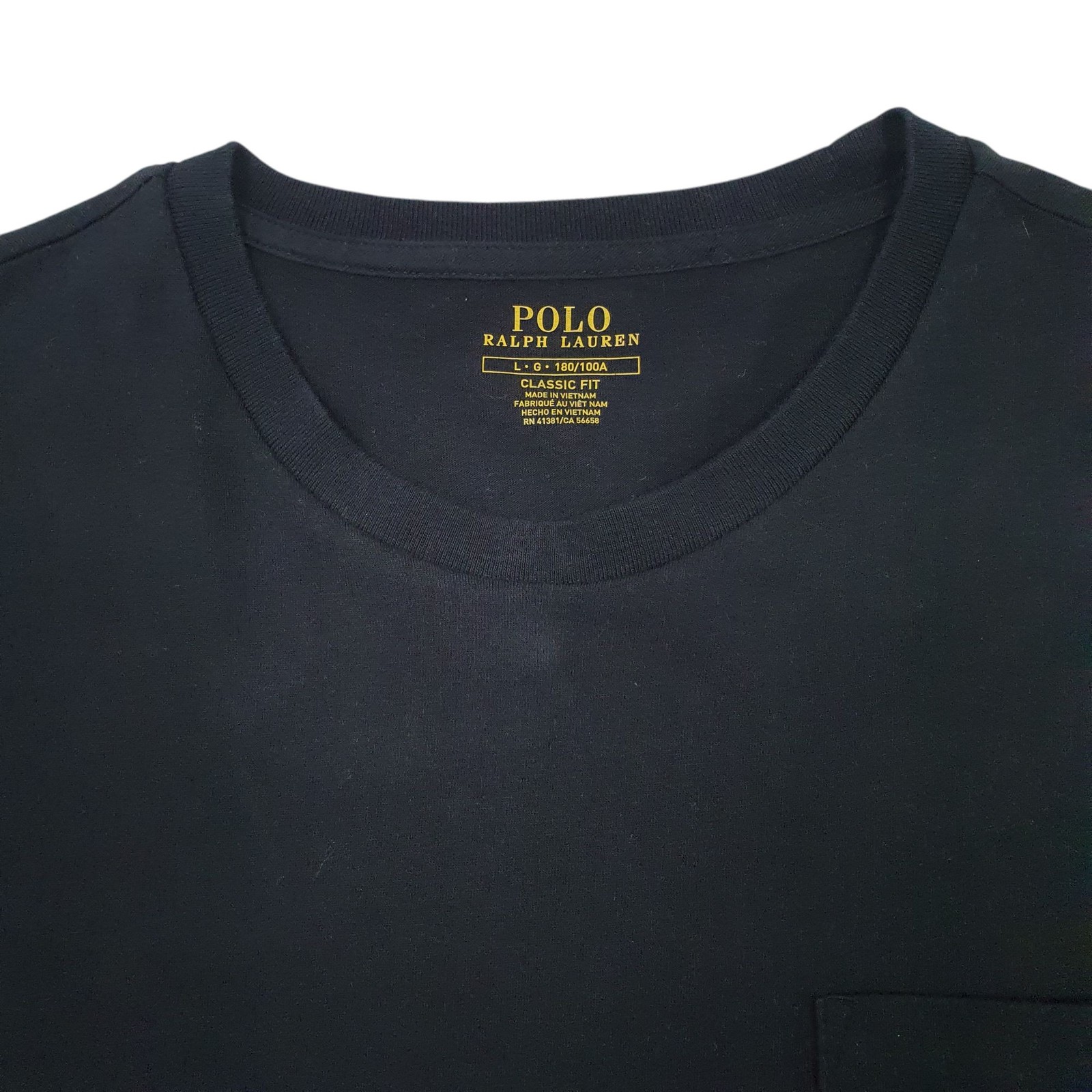 POLO RALPH LAUREN Black T Shirt Tee Short Sleeve Cotton Mens L image 2
