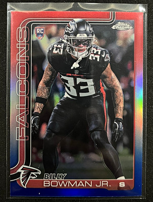 Topps Chrome 2025 - Billy Bowman Jr. Atlanta Falcons #344 - Red White Blue RC