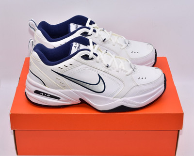 Nike Air Monarch IV  Size 10 White Silver Navy Retro Men's Casual  415445-102
