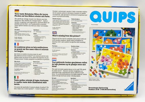 Quips Alte Ausgabe Brettspiel Ravensburger Kinder Farben Spiel Vintage 1990 - Bild 3 von 10