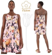 FARM Rio Dress Sleeveless Pink Pineapple Mini Dress Size XS