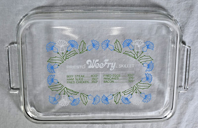 Vintage WE FRY Clear Glass Baking Dish Quart Bread Meat Loaf Pan
