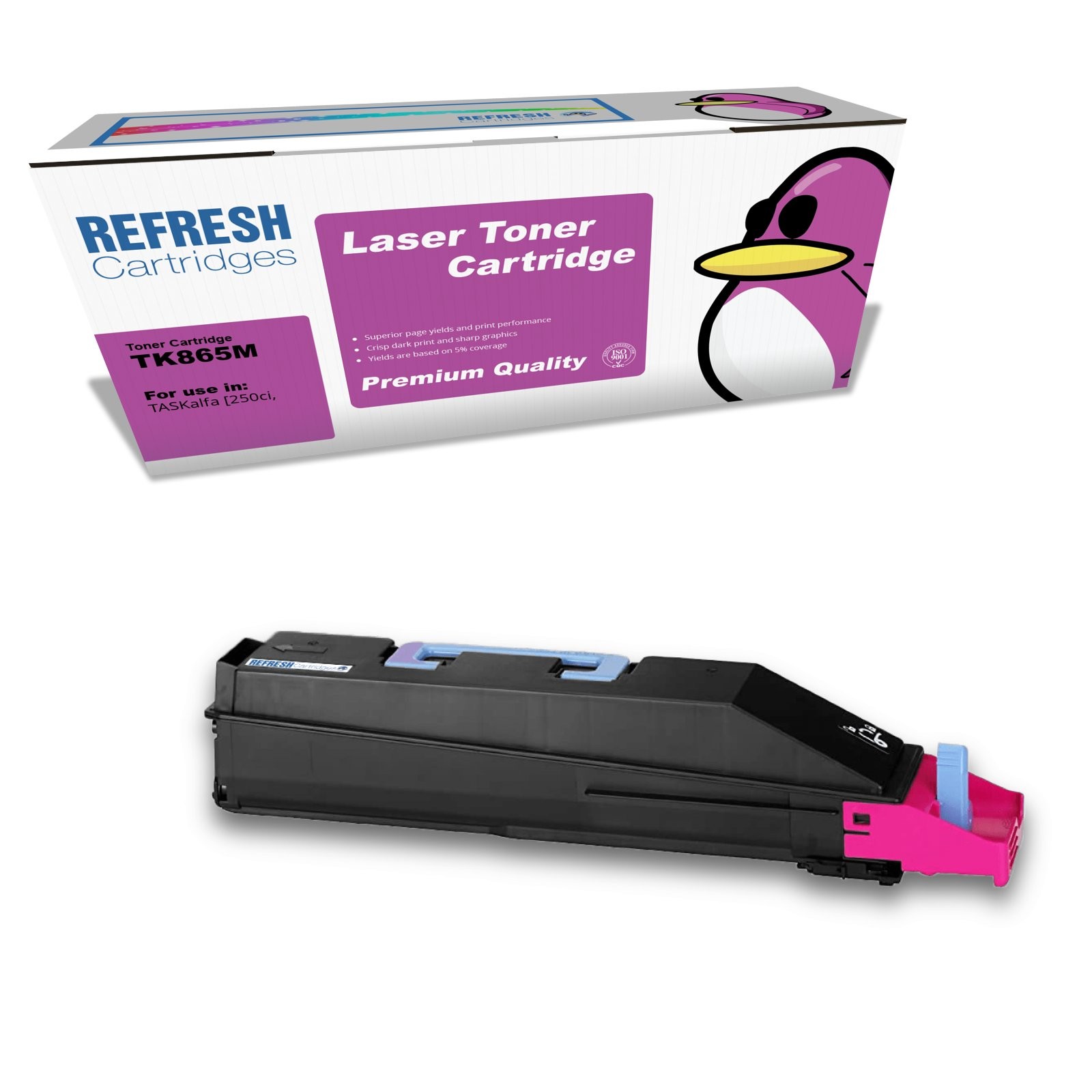 Refresh Cartridges Magenta TK-865M Toner Compatible With Kyocera Printers