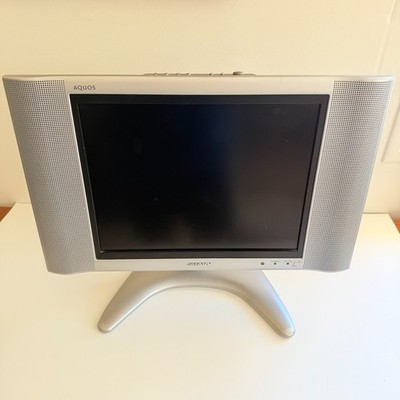 Vintage Sharp Aquos LC-15B4U-S 13'' LCD Color Gaming TV Untested without Adapter