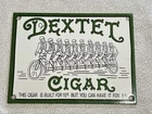 Vintage Porcelain Dextet Cigars Sign Porcelain Advertising Tobacco Sign