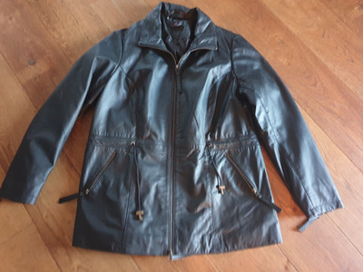 Emily Lay Lederjacke schwarz Gr. 44