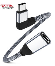 RUXELY Right Angle USB C Extension Cable 0.66FT,90 Degree Type C 3.2 Gen2 Female