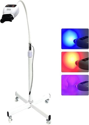 Zahnaufhellungsgerät mobiles kaltes LED Licht Dental mit 8 Leuchtmitteln blau rot