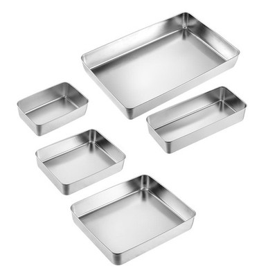 Lasagne-Pfanne, Edelstahl, Kuchen-Backform, Auflaufform für Brownie-Brot,