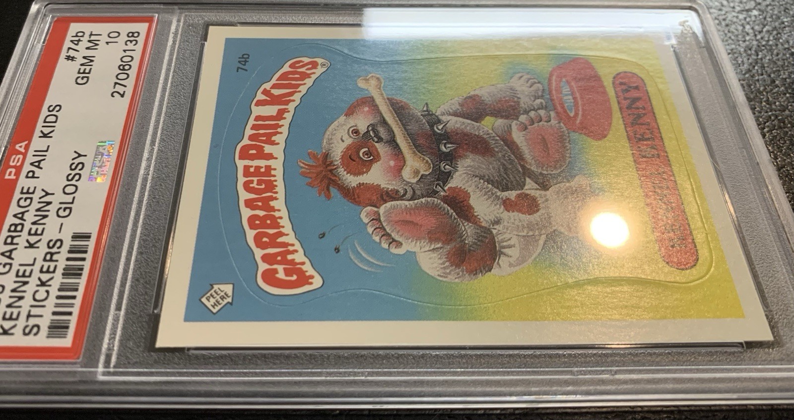 1985 Garbage Pail Kids OS2 Kennel Kenny 74b PSA 10 GEM MINT-RARE GLOSSY CARD TWT view 7