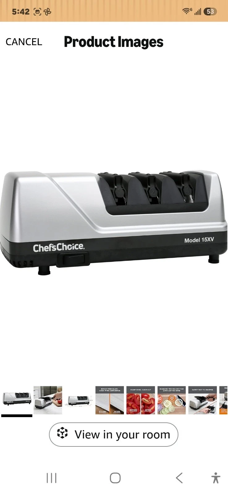 Chef Choice 15XV Professional Electric Knife Sharpeners-New OPEN BOX
