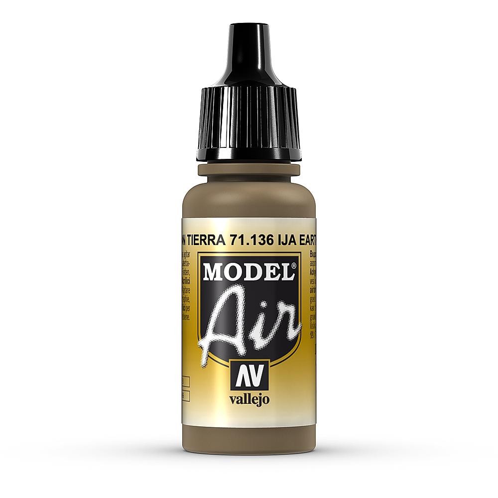 Vallejo Model Air Color 71.136 - Ija Earth Brown - 17 Ml