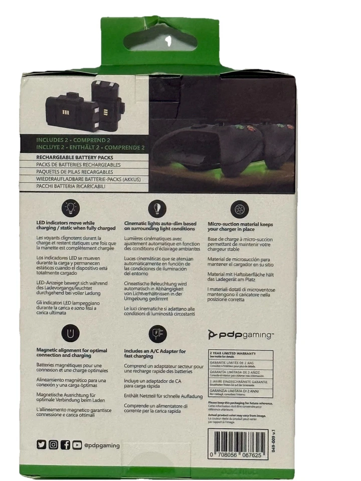 PDP Gaming Dual Ultra Slim Charge System for Xbox Wireless Controllers - Image 4 of 4