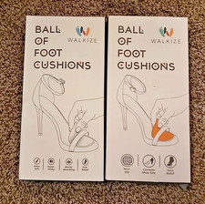Women's Metatarsal Pads Heel Inserts Ball of Foot Cushions: 2 BOXES w/ 4 PAIRS 