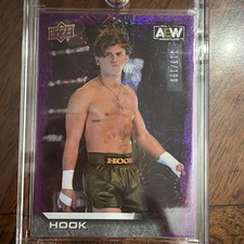 Hook 2022 Upper Deck AEW Purple Pyro # 80 (#d 113/199) Graded SGC 10 Gem Mint