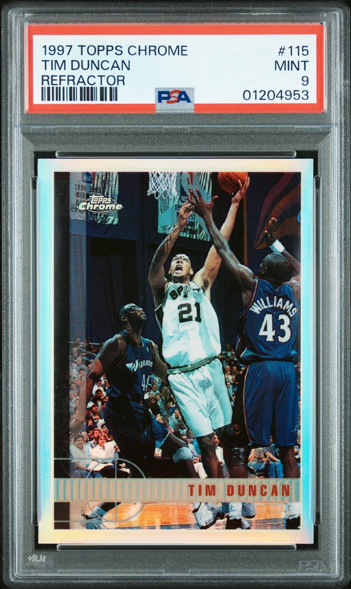 Topps Tim Duncan Basketball Rookie Sports Trading Cards