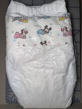 Vintage Plastic Diaper Disney Mickey Minnie Daisy Donald Sleeping Naps Rare HTF