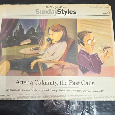 NY Times Sunday Styles Sept 23 2001 After a Calamity The Past Calls 9/11
