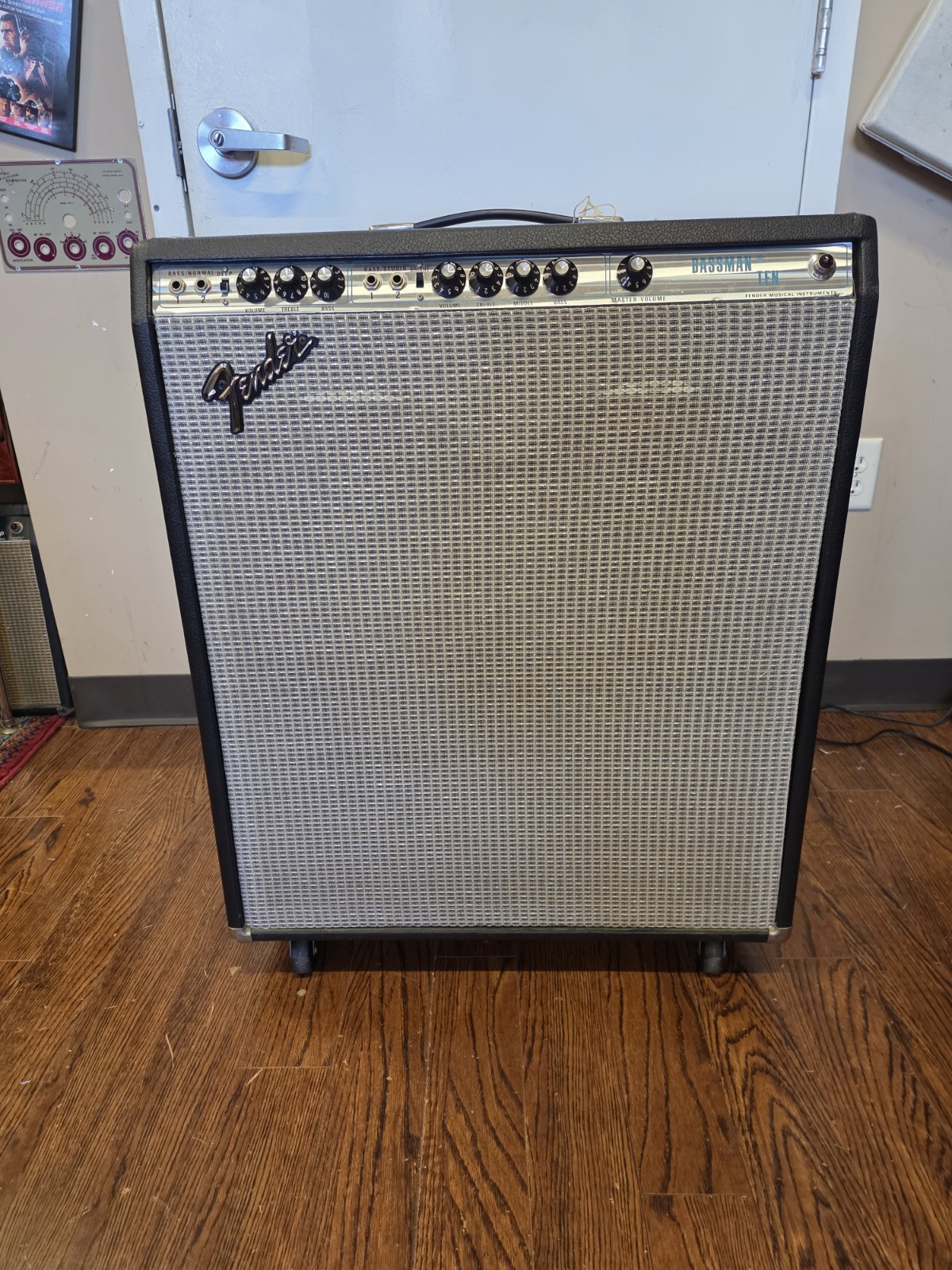 Fender Bassman 10 Electric Guitar Bass Amplifier w Cover 1970s