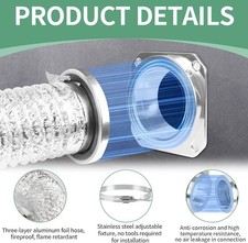 Magnetic Dryer Vent Coupling Quick Connector Kit Easy to Clean DV-180 Quality