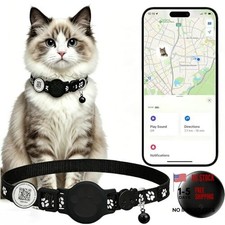 Cat Tracker with QR Code GPS Collar for Cats Electronic Pet Locator Waterproof