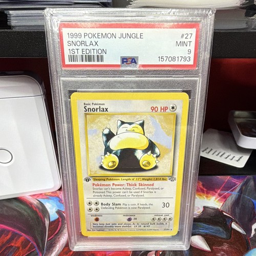 Snorlax (1st Edition) graded PSA 9 for sale on eBay