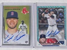 Caleb Hamilton Rookie On Card Topps Chrome Auto /199. Platinum Anniversary Auto. rookie card picture