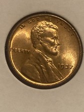 1937 P Lincoln Wheat Cent RED Choice/Gem BU CH GM RD UNC Uncirculated Penny