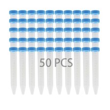 Conical Centrifuge Tubes 50 PCS 15ml Screw Caps Polypropylene Graduated
