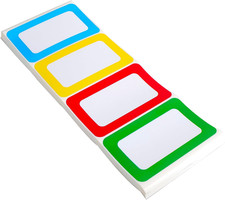 Colorful Plain Name Tag Labels 200 Stickers Name Tag Stickers 3 1/2 X 2 1/4 Name