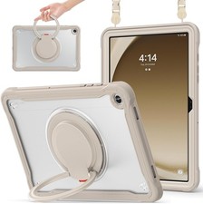 Case for Samsung Galaxy Tab A11 Plus 11 Inch, Clear with 360 Rotating Stand
