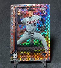 Ty Madden X-Fractor Refractor Rookie RC 2025 Topps Chrome Card #285 Tigers. rookie card picture