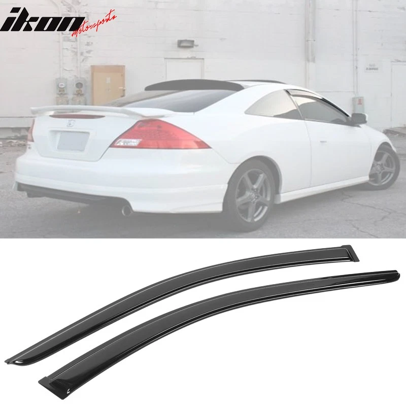 Fits 03-07 Honda Accord 2-Door Coupe Window Visors Acrylic Rain Guard Deflector