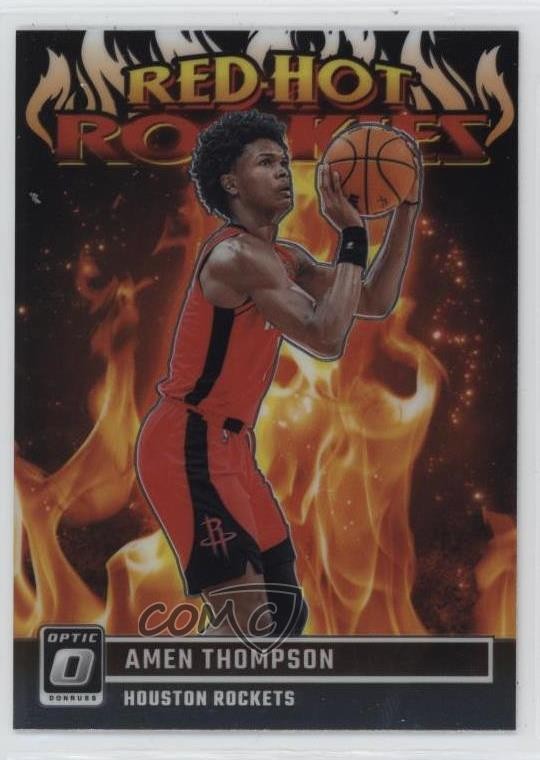 2023-24 Panini Donruss Optic Red Hot Rookies Amen Thompson #14 1iu6
