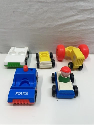 Vintage Fisher-Price Little People Vehicles Lot Of 5