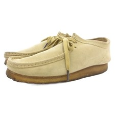 Clarks Wallabee Short Boots Shoes 61284821 Suede UK8 26.5cm Beige/GV Men's