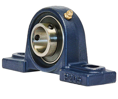 UCP205-16 Pillow Block Mounted Bearing, 2 Bolt, 1'' inside Diameter, Set Screw Lo